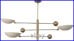 3 Light Pendant Mid Century Modern Raw Brass Sputnik Chandelier Light Fixture