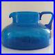 Mid-Century-Scandinavian-60-s-Blue-Glass-Carafe-Mug-RARE-NOS-Vintage-01-ia