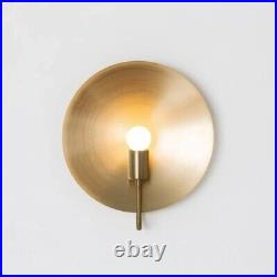 Mid Century Vintage Style Dome Shades Wall Sconce Modern Raw Brass wall light