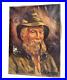 Mid-century-vintage-fench-painting-oil-on-canavas-portrait-hunter-signed-01-uz